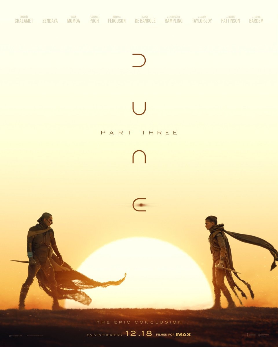Dune Part Three and Avengers Doomsday release window