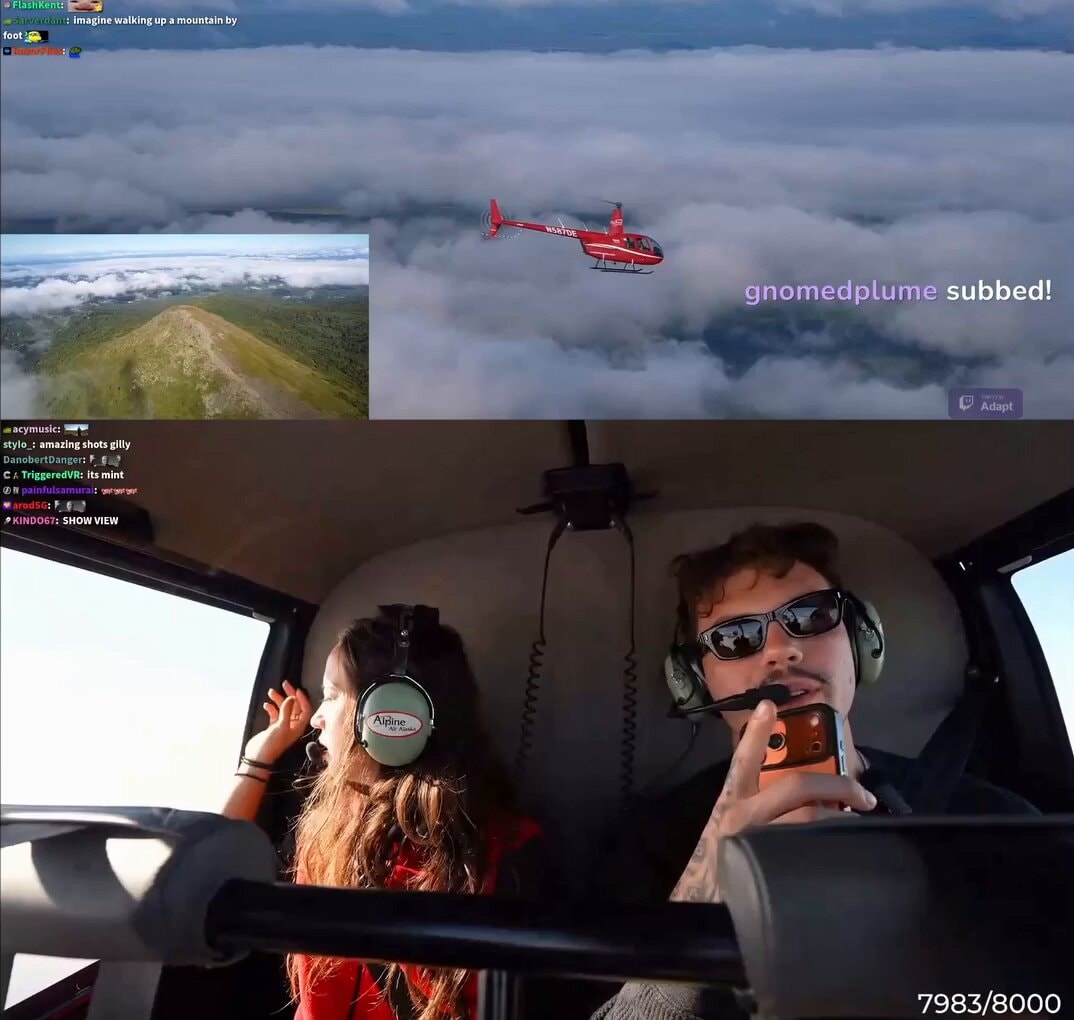 Maya Higa and Adapt Alaska helicopter livestream