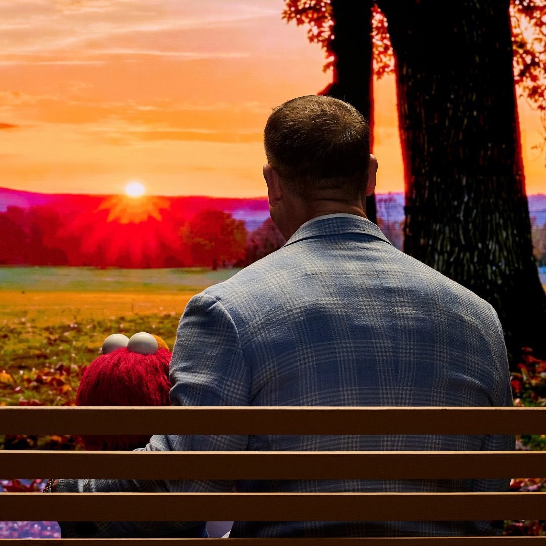 John Cena and Elmo sunset