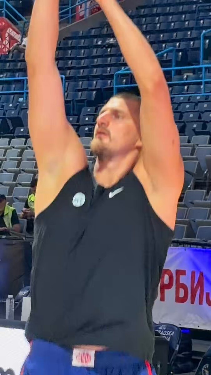 Nikola Jokic Serbia vs France warm-up Nikola Jokic Serbia vs France warm-up