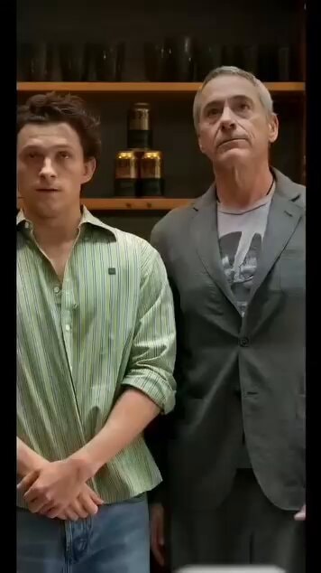 Tom Holland Robert Downey Jr BERO happy