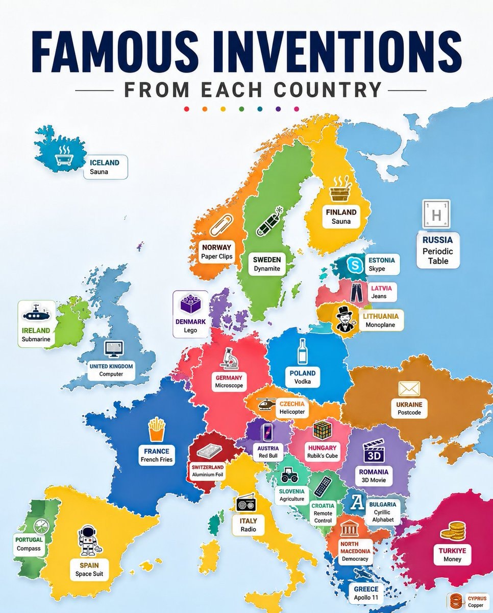 Famous Inventions From Each Country Famous Inventions From Each Country