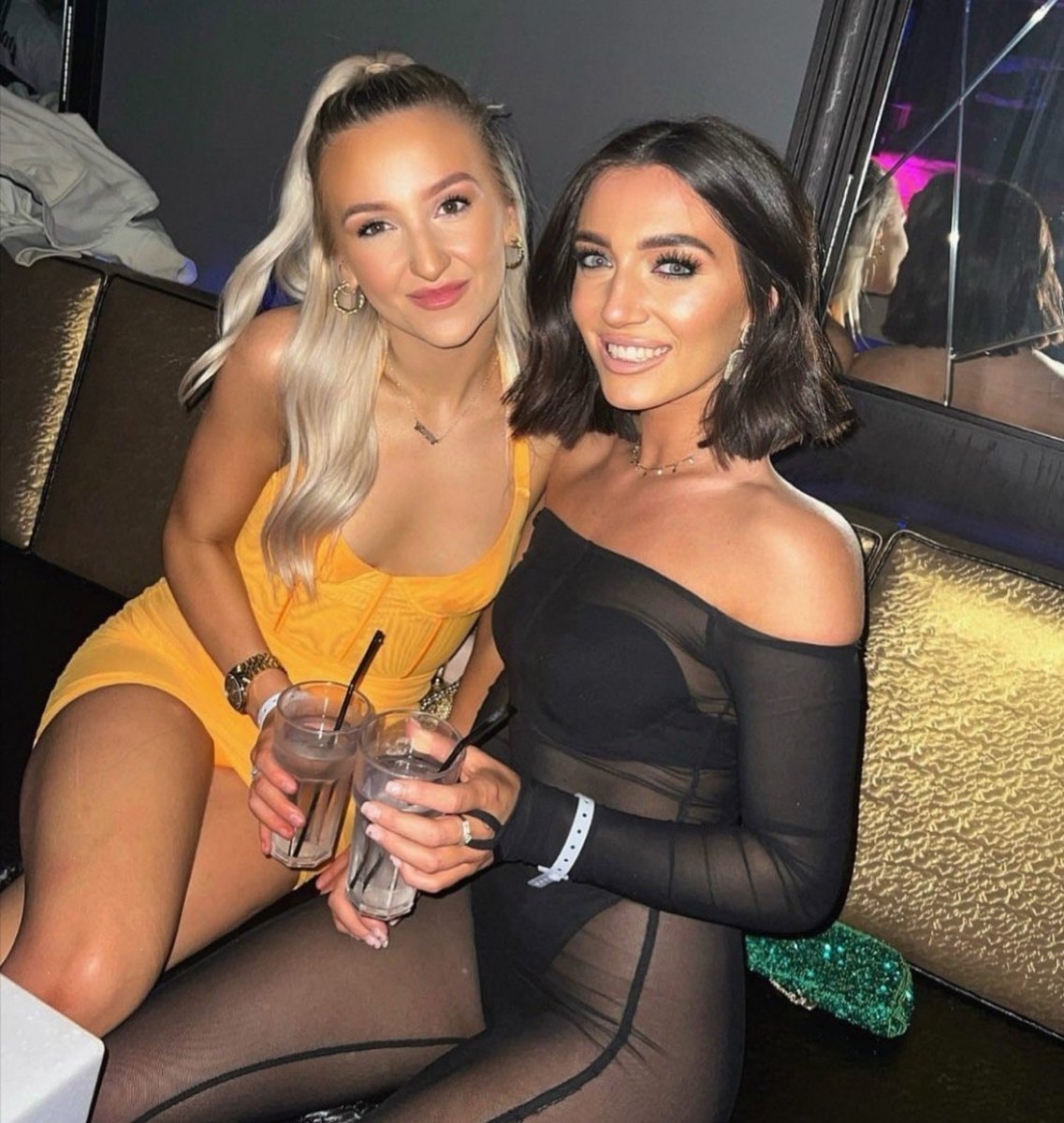 two women posing
