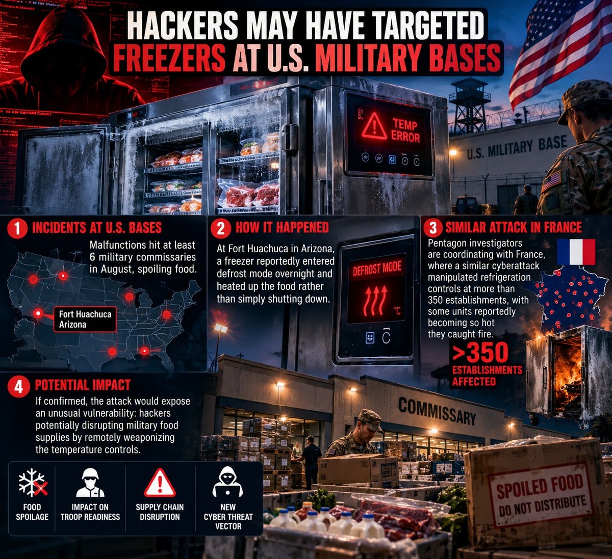 US Military Base Freezer Cyberattack US Military Base Freezer Cyberattack
