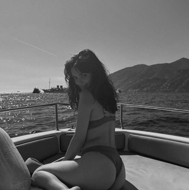 Rachel Zegler on boat Rachel Zegler on boat