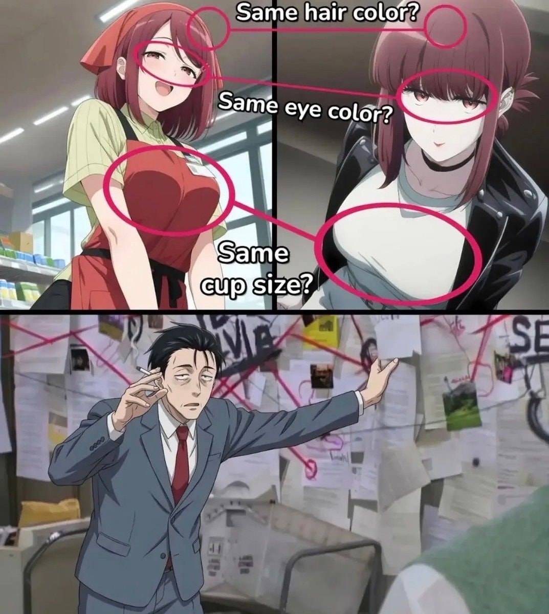 Anime conspiracy board same hair eye cup size Anime conspiracy board same hair eye cup size
