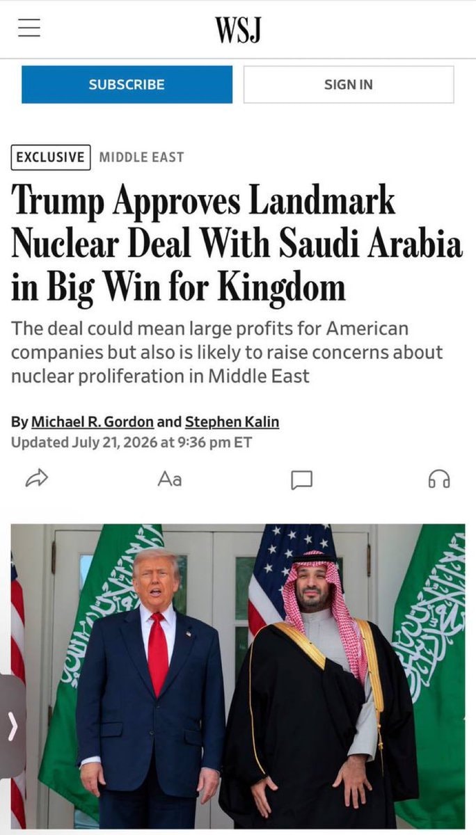 Trump Saudi Arabia nuclear deal