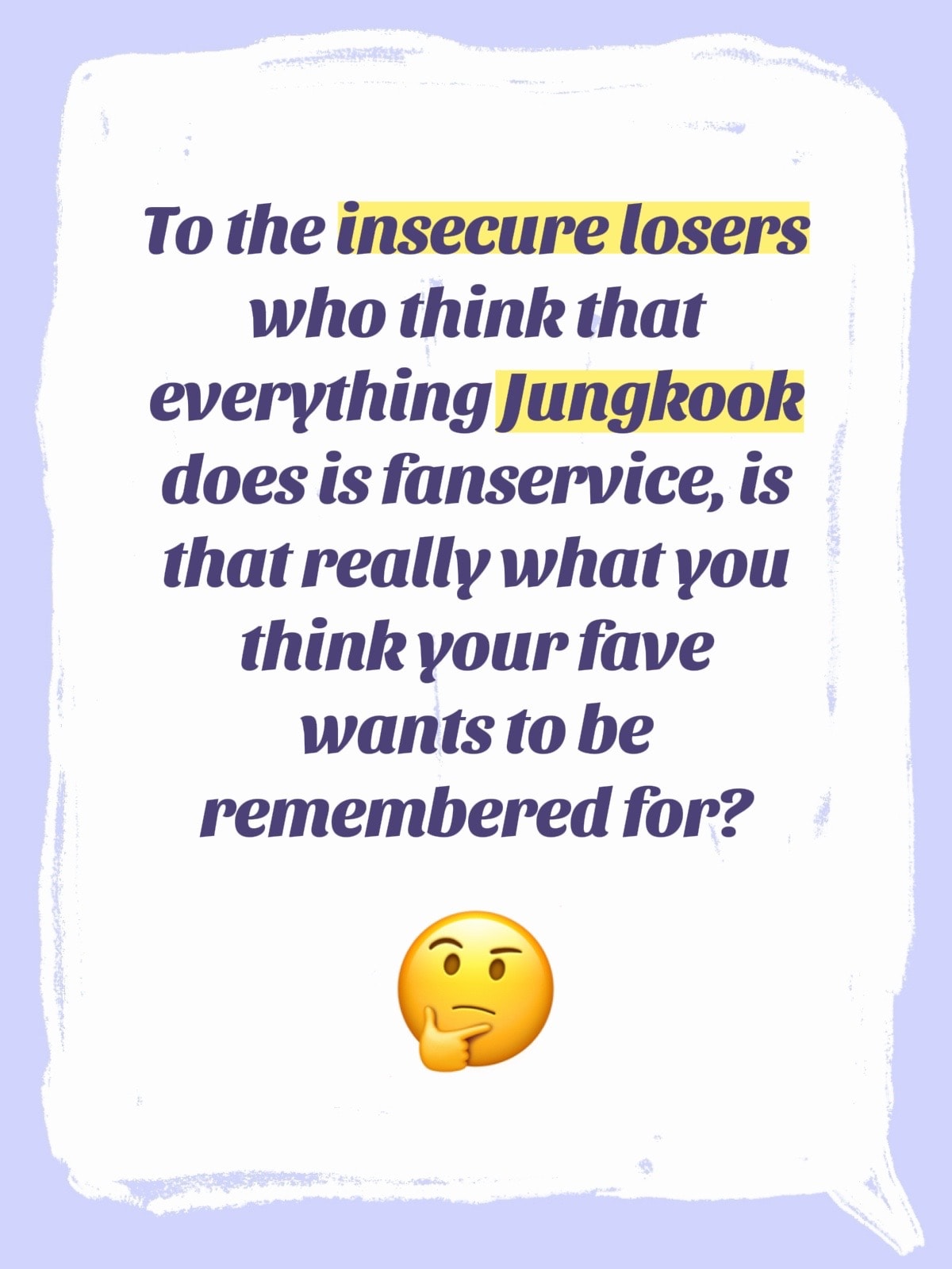Jungkook fanservice question 🤔 Jungkook fanservice question 🤔