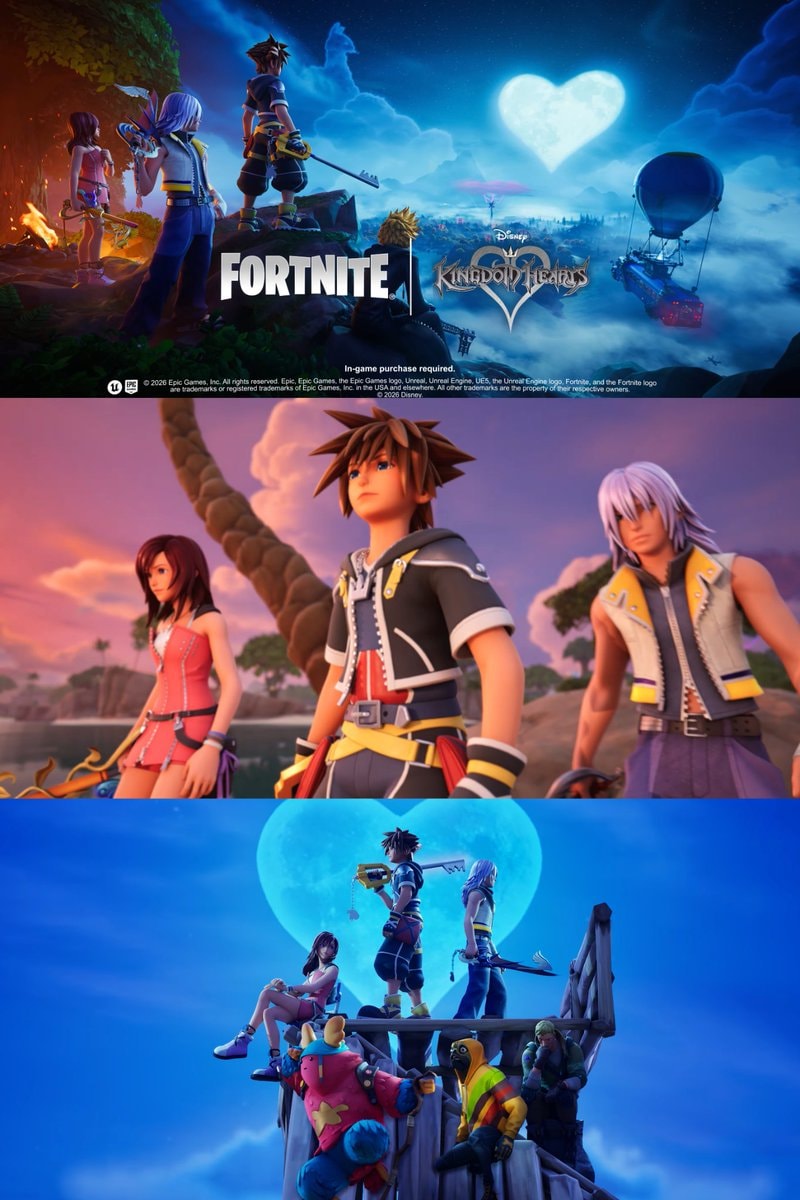 Sora Kairi Riku Roxas Fortnite Kingdom Hearts