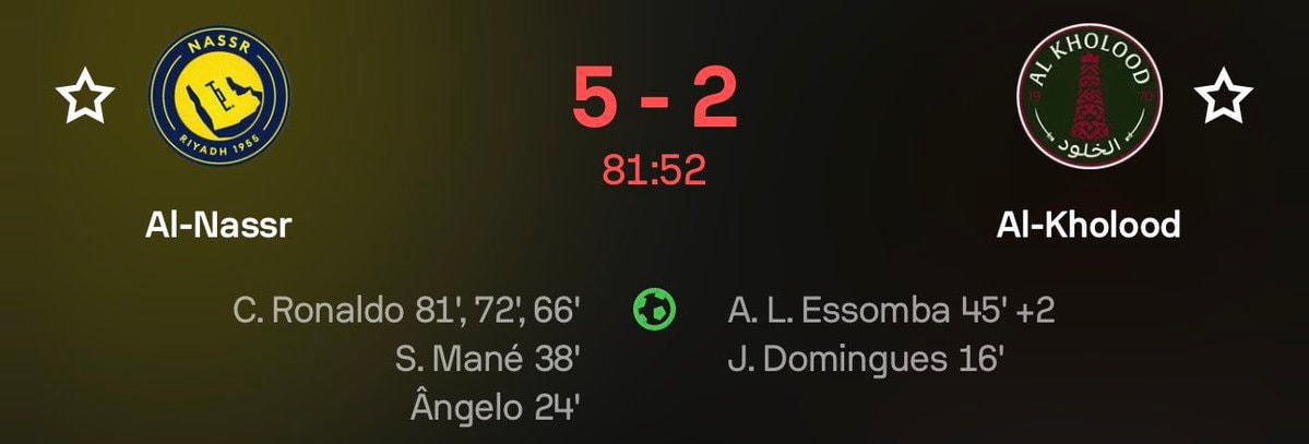 Cristiano Ronaldo Al Nassr match result