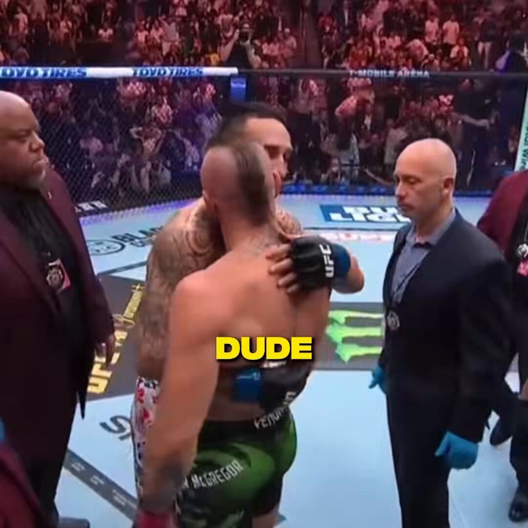 Conor McGregor leaving octagon