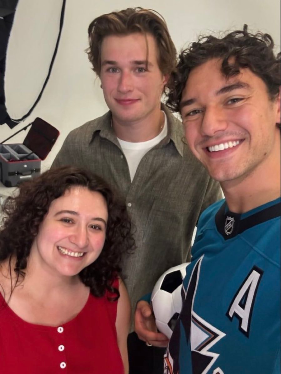 Belmont Cameli with Macklin Celebrini photo
