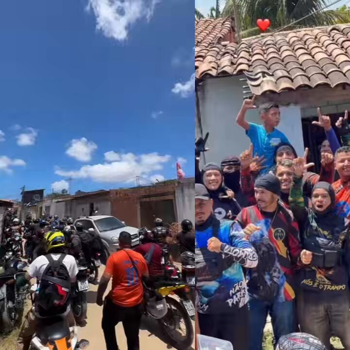 Motorcyclists support Matheus in Fortaleza