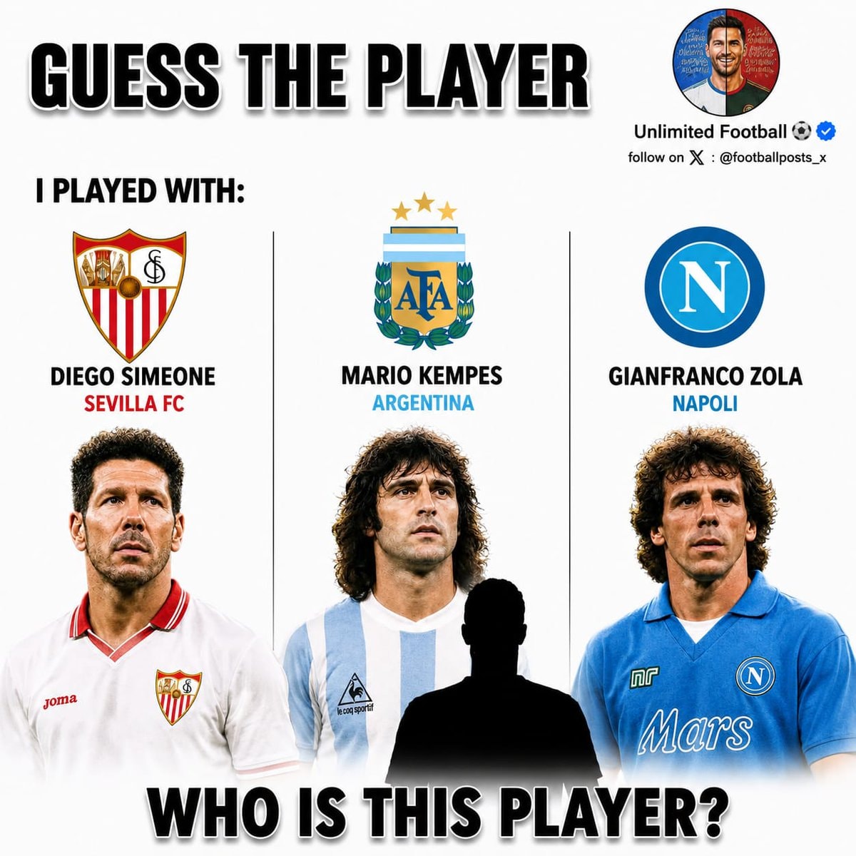 Guess the player silhouette with Simeone Kempes Zola
