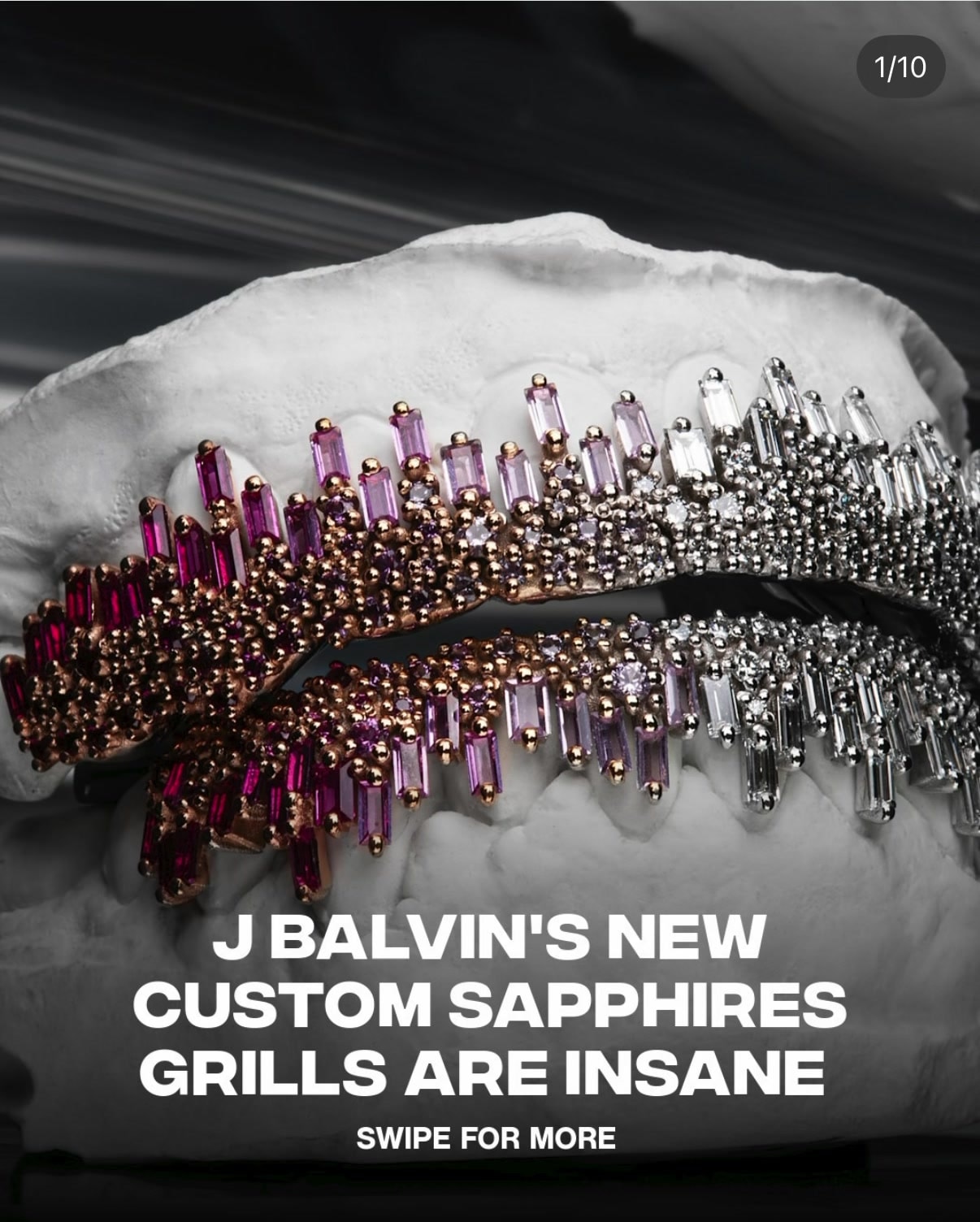 J Balvin sapphire grills