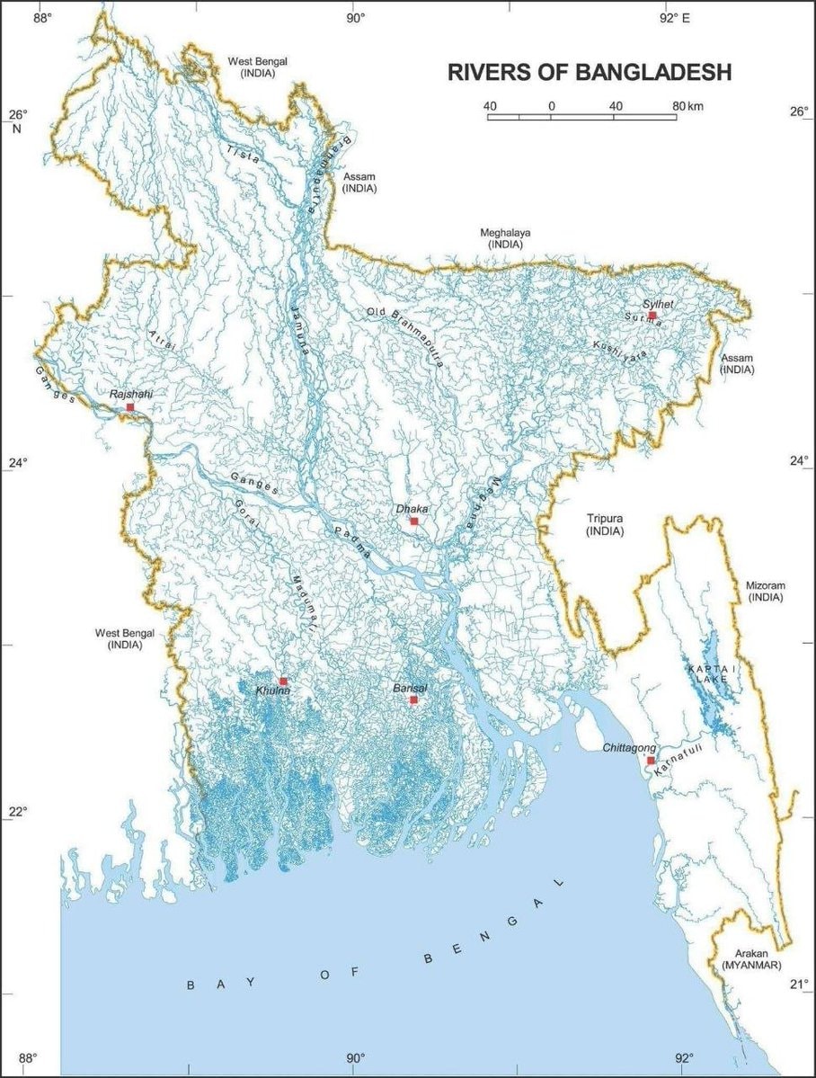 Bangladesh rivers map 700+