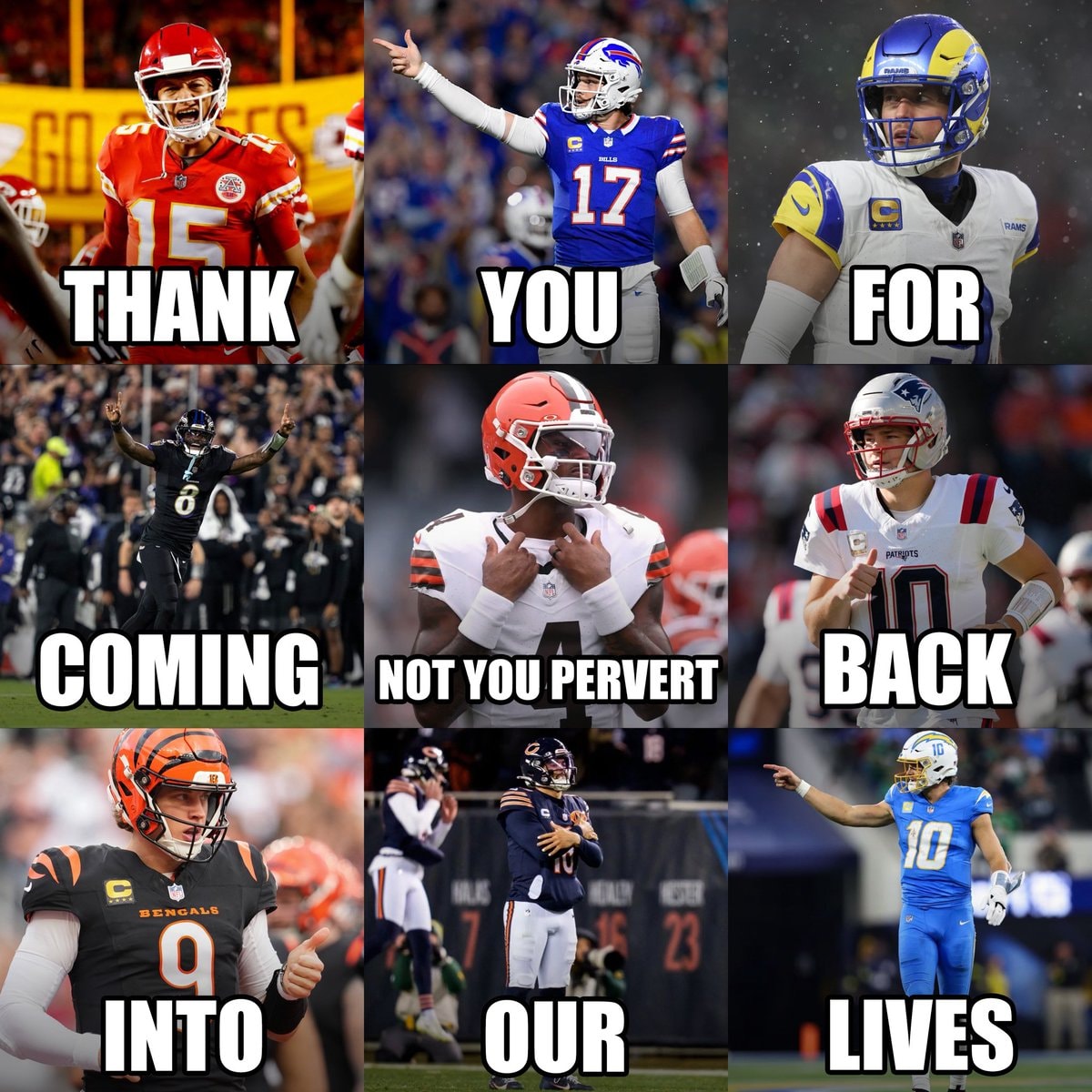 NFL is back meme