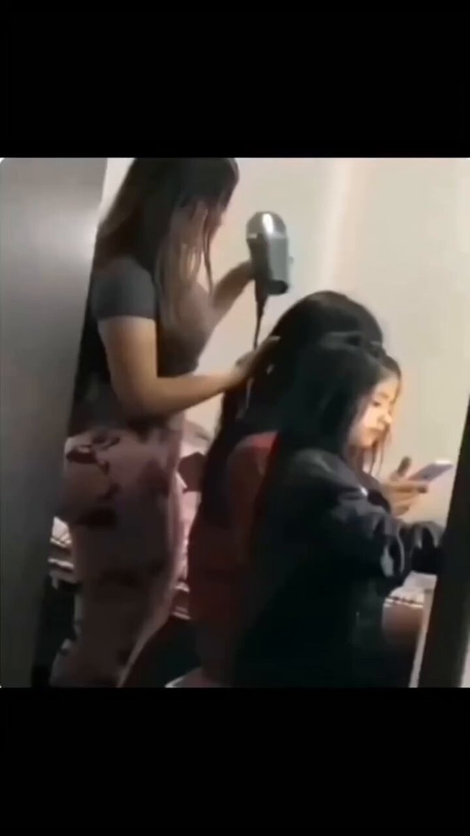 hair blow-dry and phone check