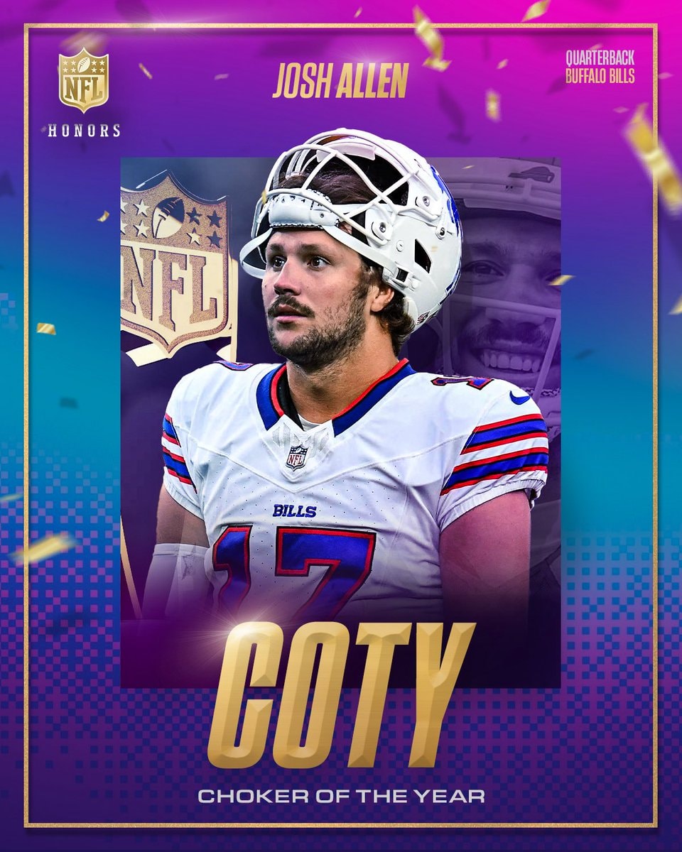 Image of Josh Allen as 2025 NFL Choker of the Year
