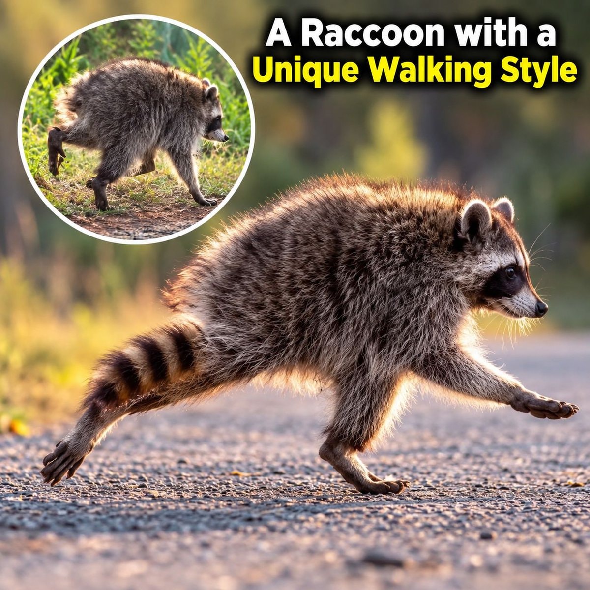 Jimothy the Raccoon Unique Walking Style Jimothy the Raccoon Unique Walking Style