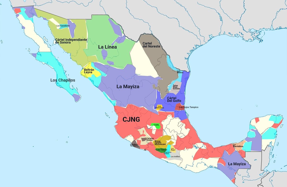 Mexico cartel distribution map