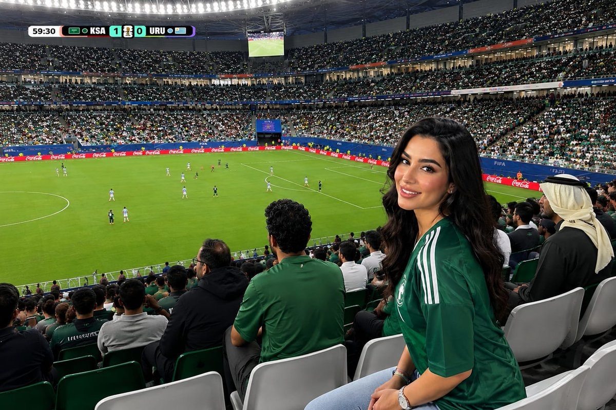 Saudi fan at KSA vs Uruguay match