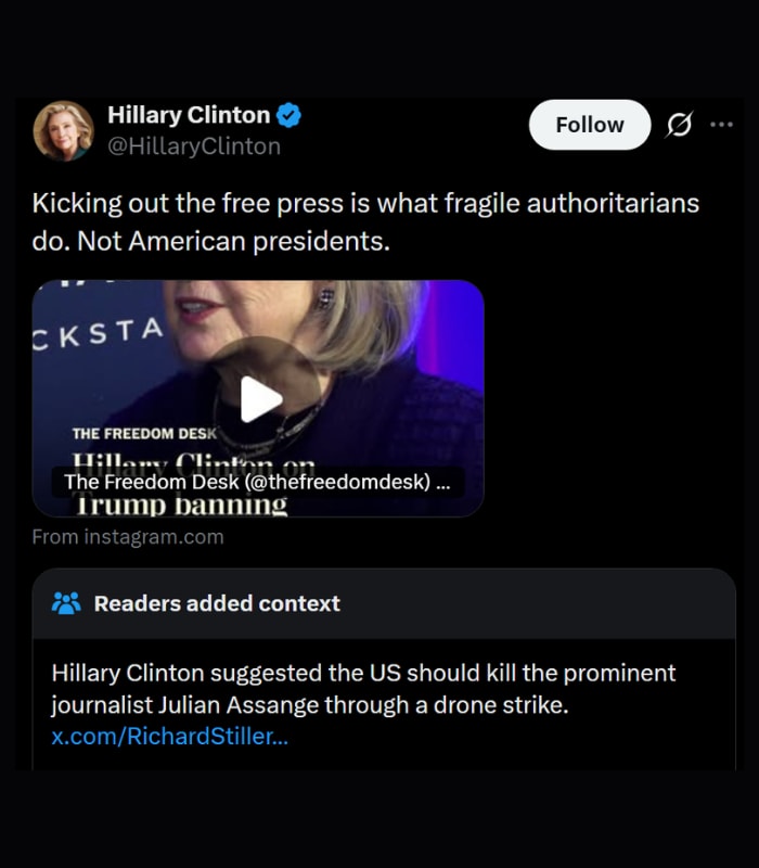 Hillary Clinton on Trump banning