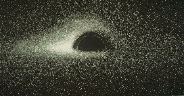 First black hole simulation image 1978