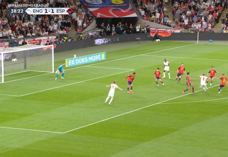 Harry Kane almost scored