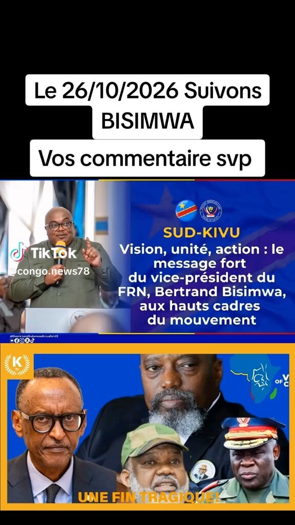 Bertrand Bisimwa on Joseph Kabila FRN