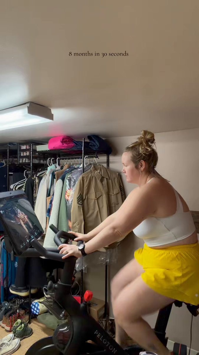 Stationary bike eight-month transformation