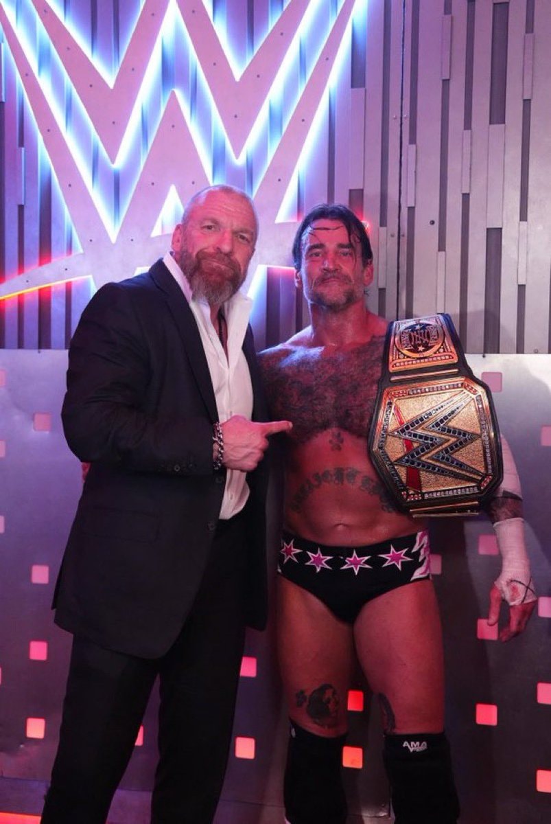 Triple H CM Punk WWE Champion