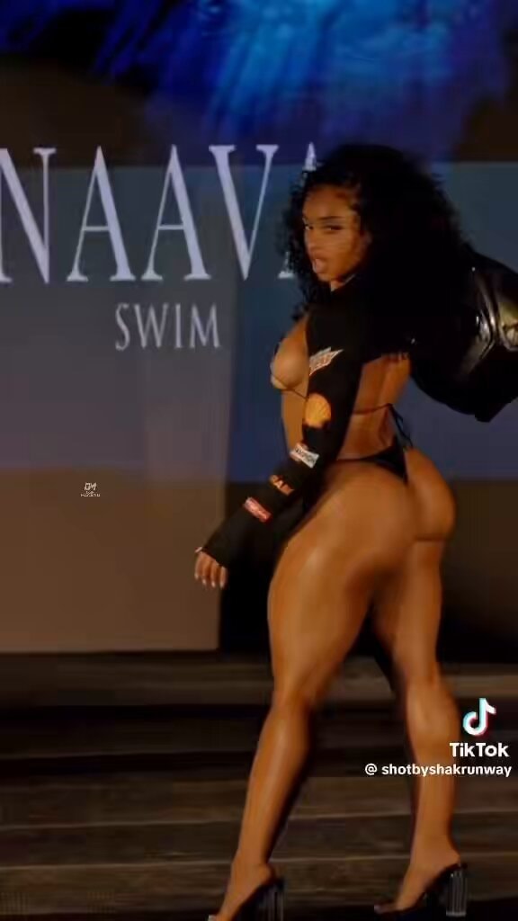 Kathryn Celestre NAAV SWIM runway