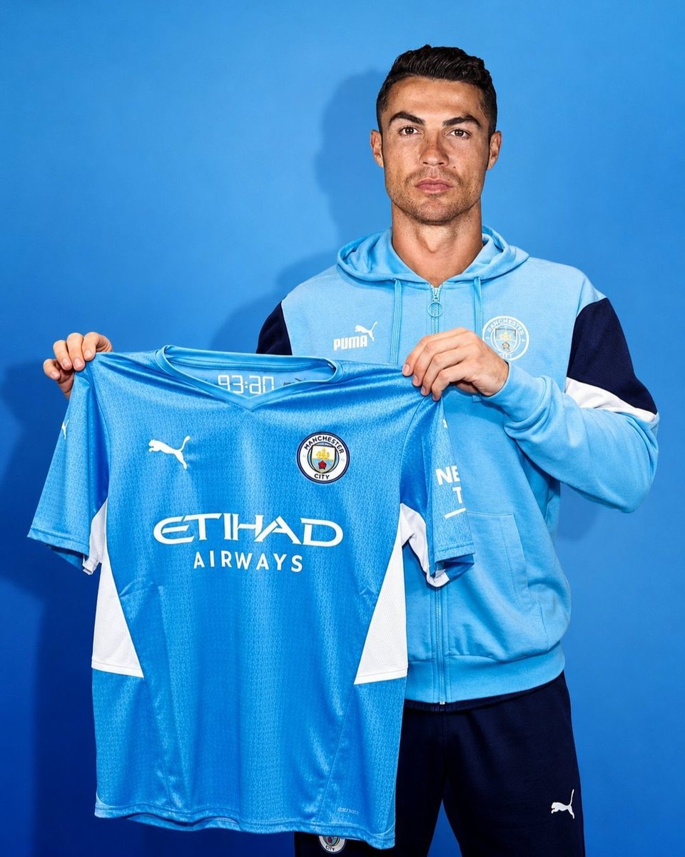 Cristiano Ronaldo Manchester City jersey Sir Alex Ferguson
