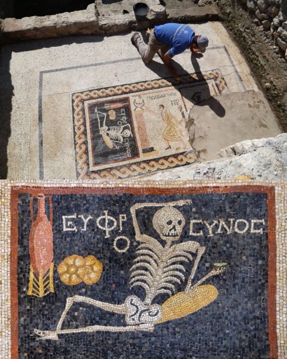 2,400 year-old skeleton mosaic Turkey