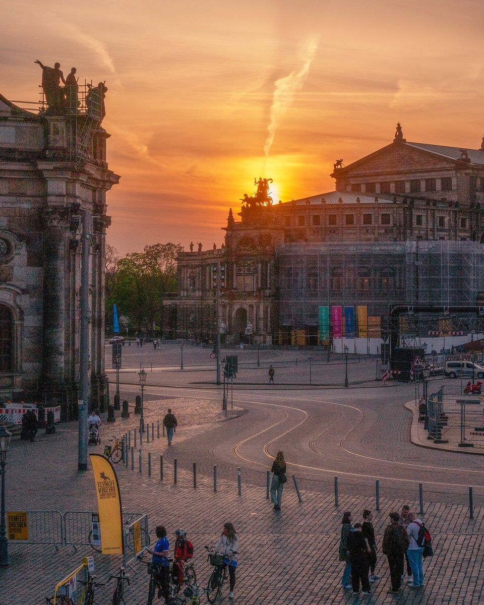 Dresden Germany square sunset (photo 2 of 4)
