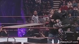 Wrestling match reaction moment