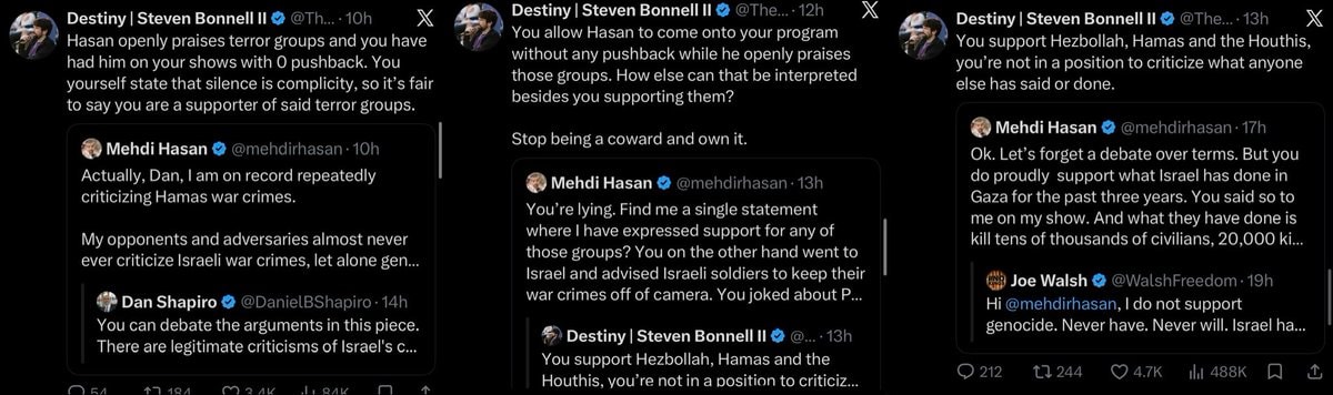Destiny vs Mehdi Hasan dispute