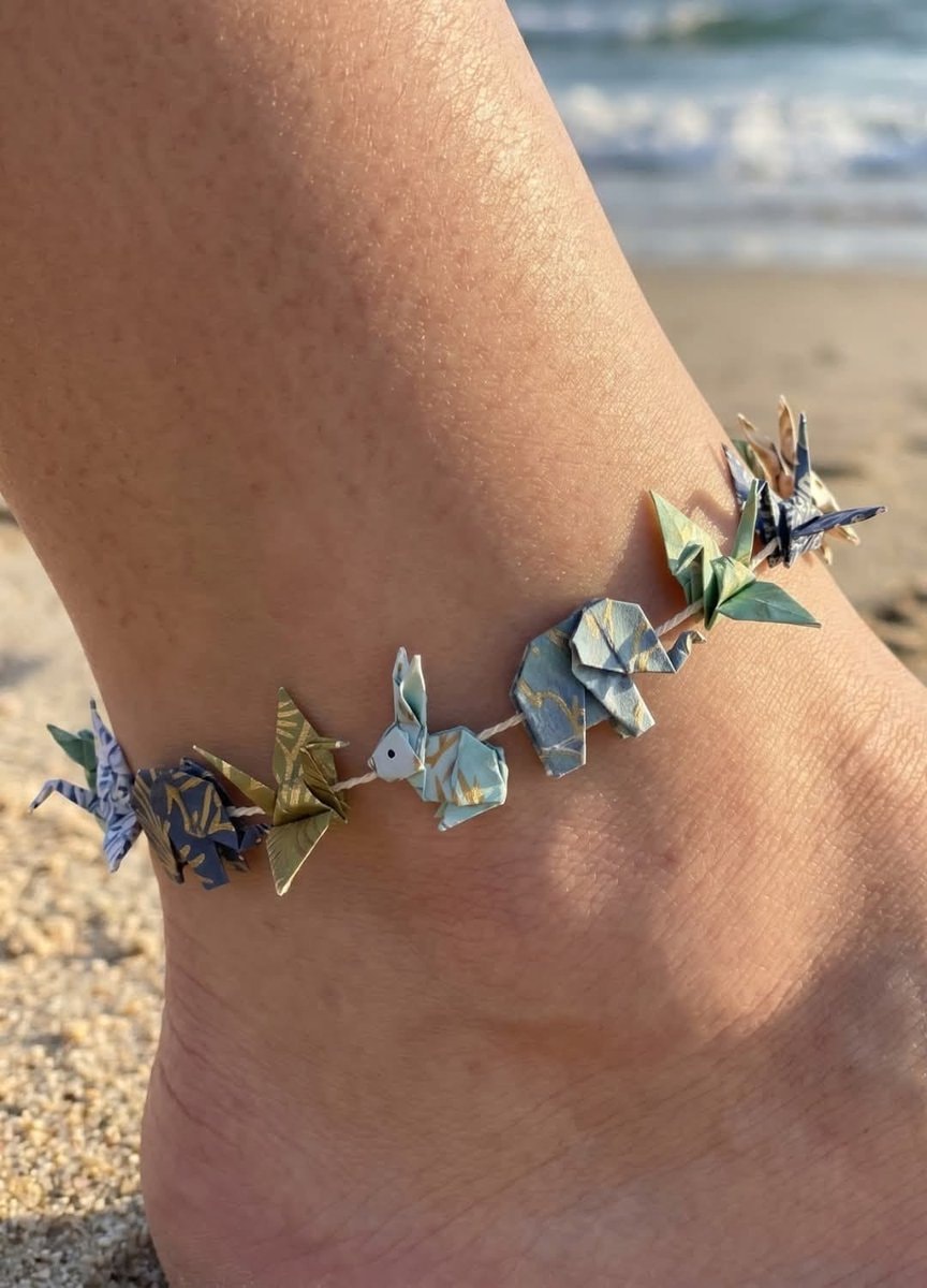 origami animal anklet origami animal anklet