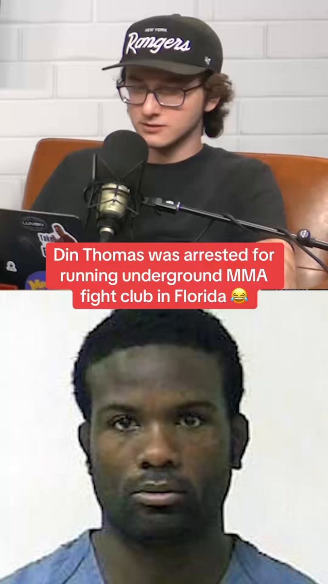 Din Thomas mugshot underground MMA event