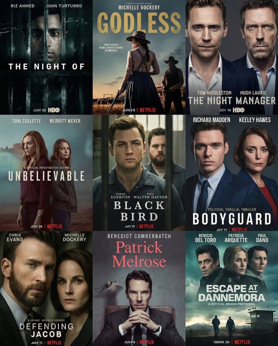 TV show posters collage