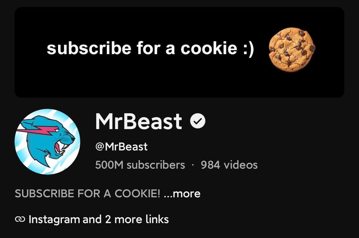 MrBeast 500 million subscribers (photo 2 of 2)