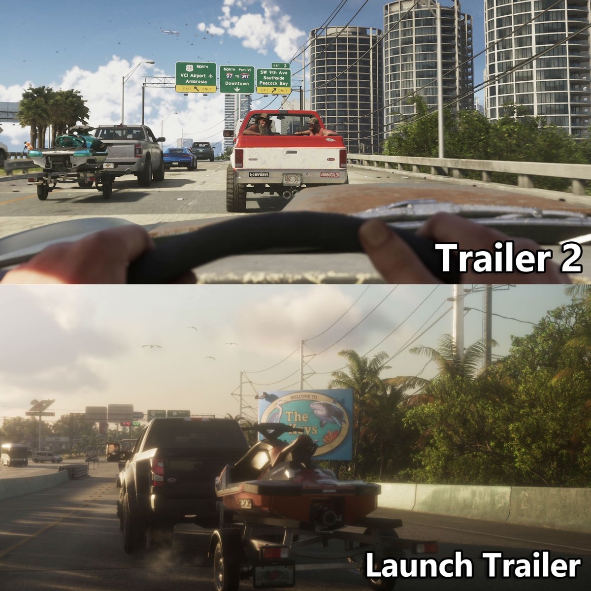 GTA VI Trailer 2 vs Launch Trailer