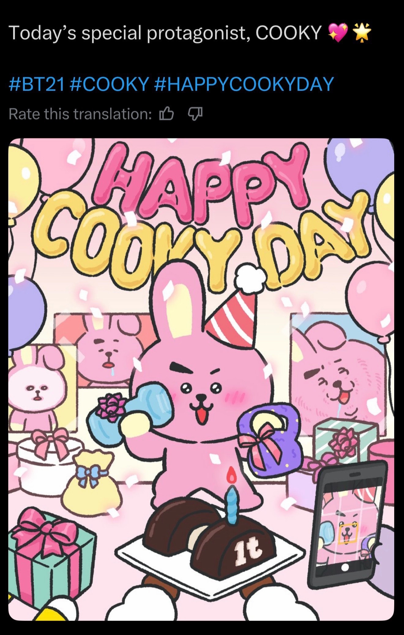 COOKY birthday celebration BT21 COOKY birthday celebration BT21