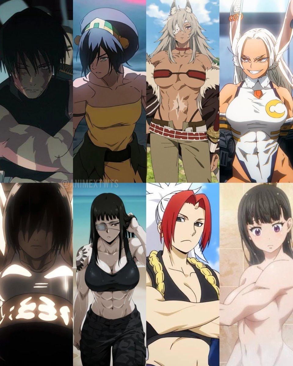 Buff women anime collage