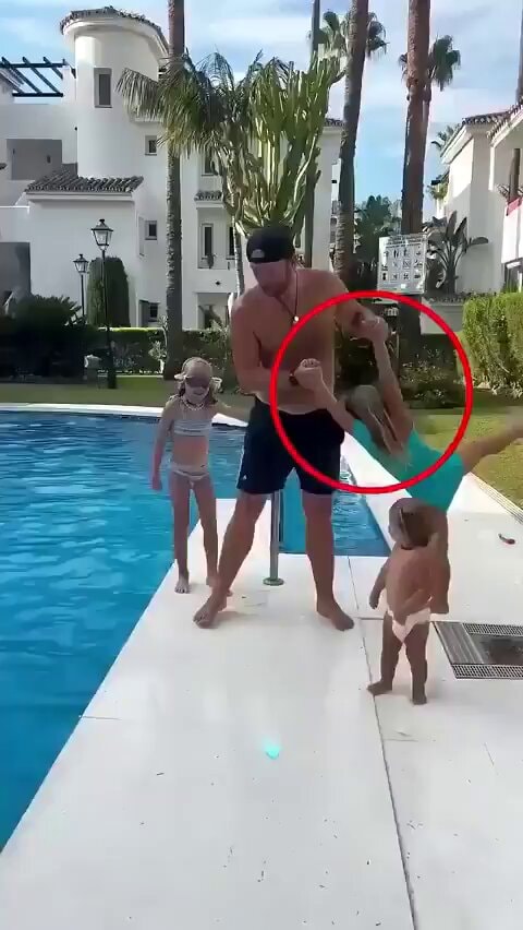 Father of the year pool moment