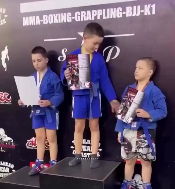 Little gentleman on the podium