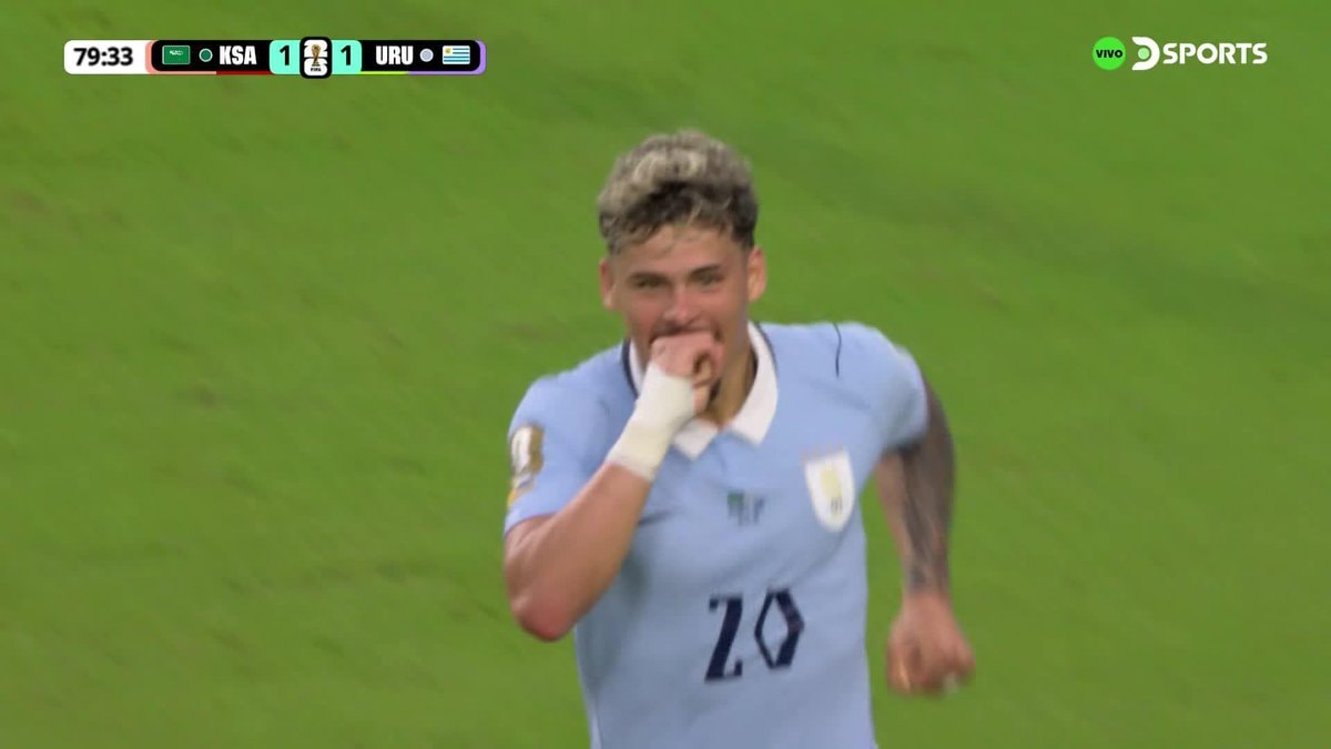 Maxi Araújo Uruguay goal 2026 World Cup