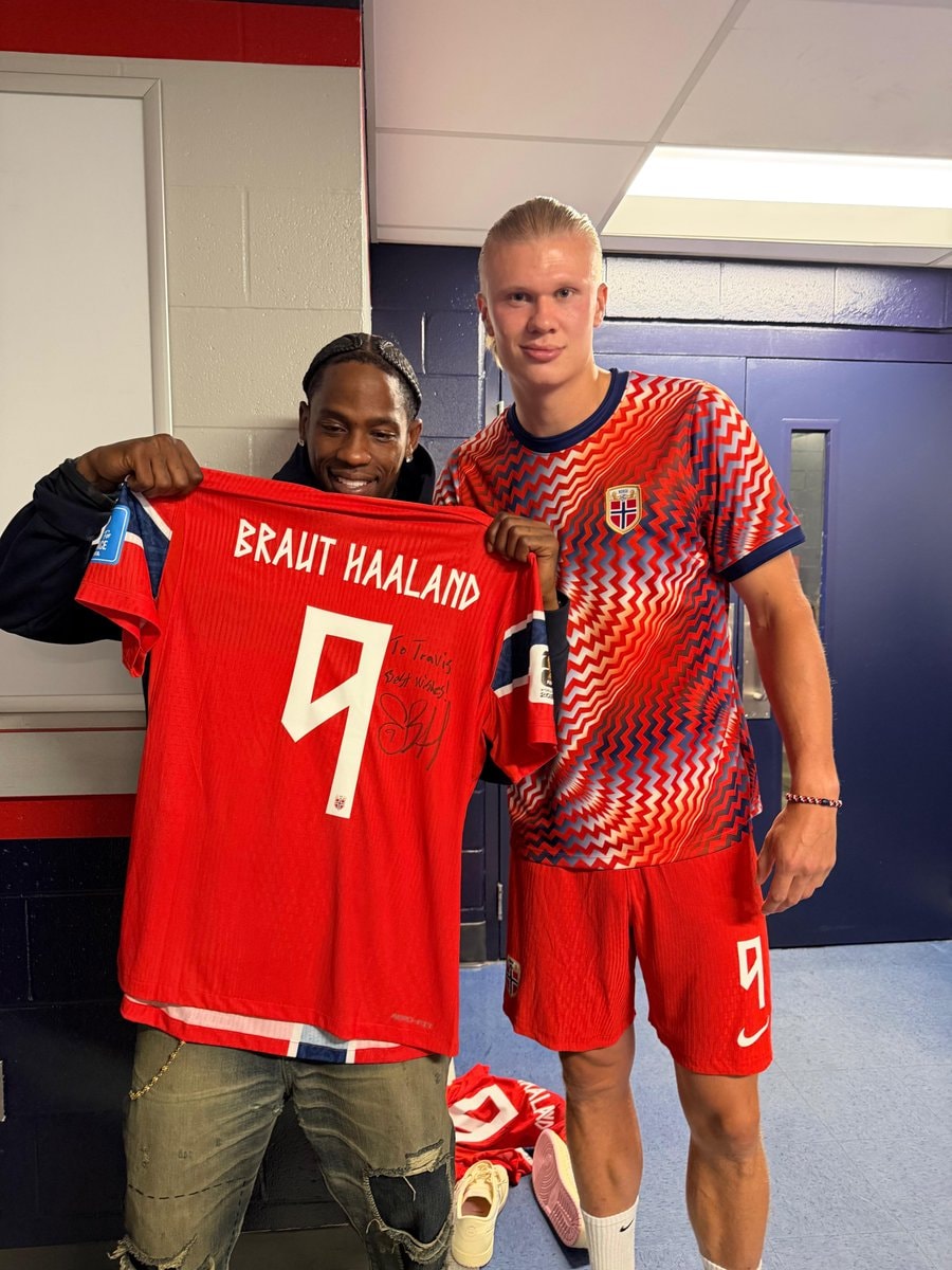Travis Scott Erling Haaland World Cup jersey