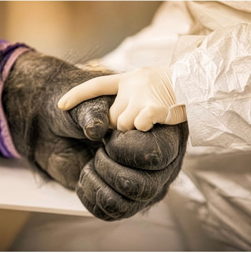 400-lb gorilla medical checkup moment